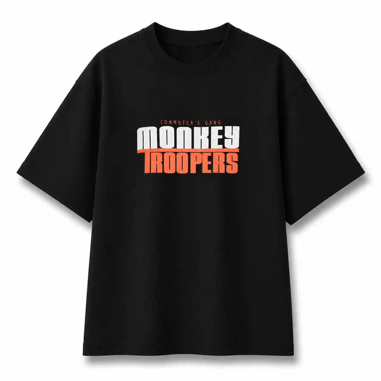 BMX Oversized T-Shirt – Bold Trooper Graphic Tee in Black