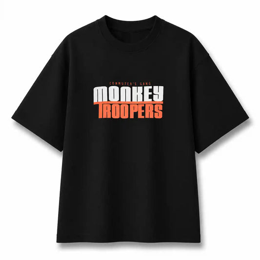 BMX Oversized T-Shirt – Bold Trooper Graphic Tee in Black