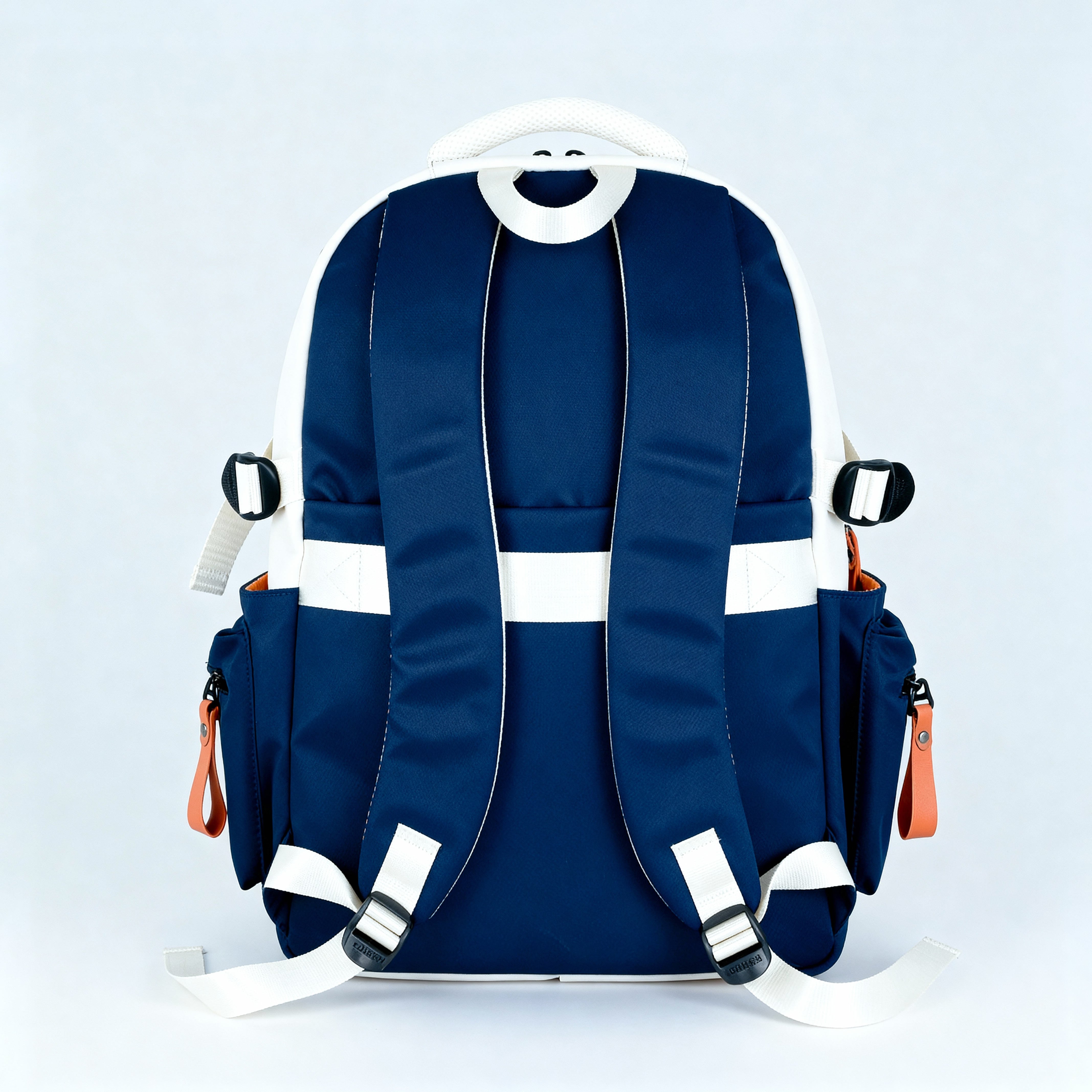 Bouje Laptop Backpack | White-Navy