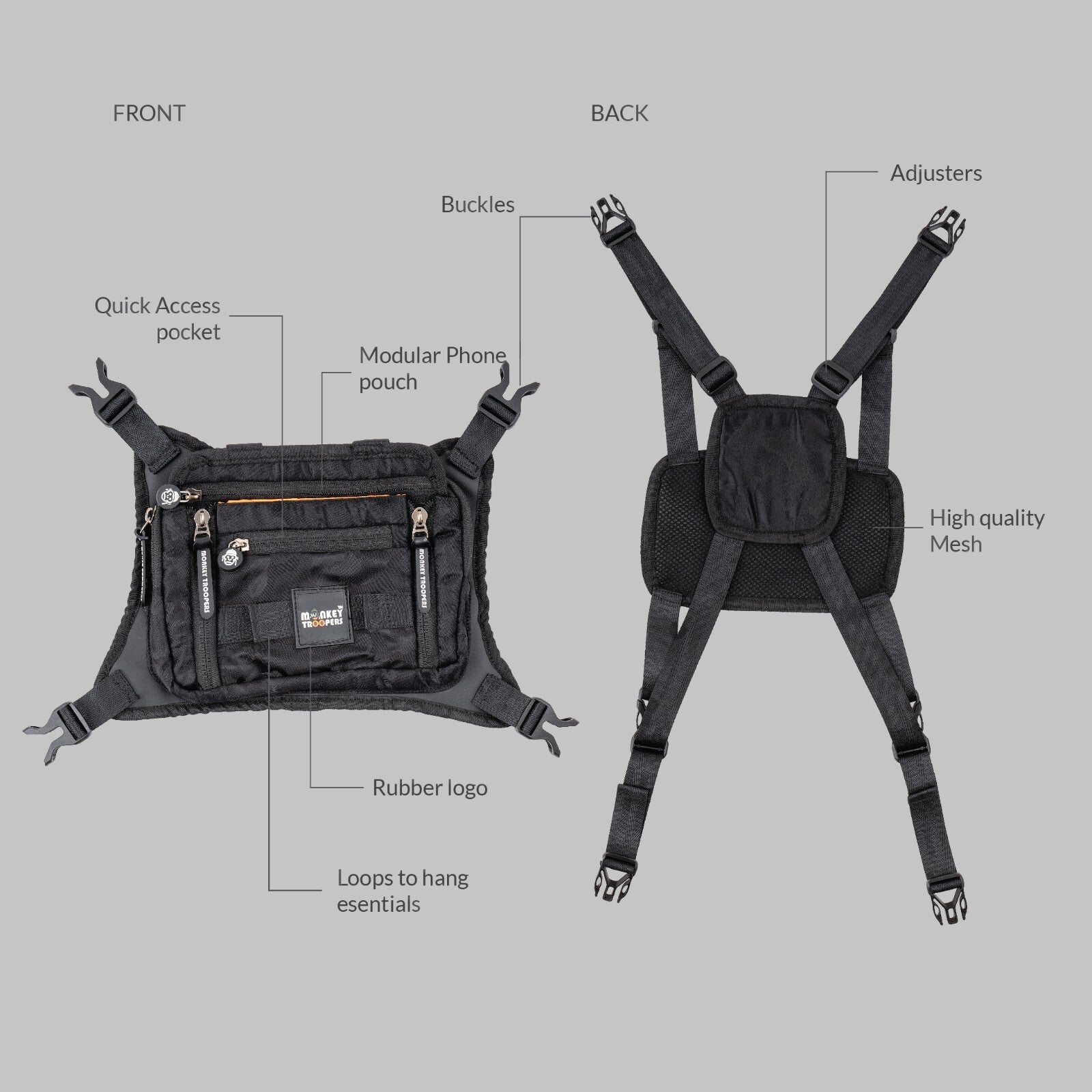 TORQUE Harness | Black Camo