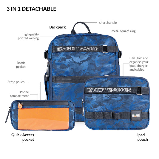 Walky Backpack | Blue Camo